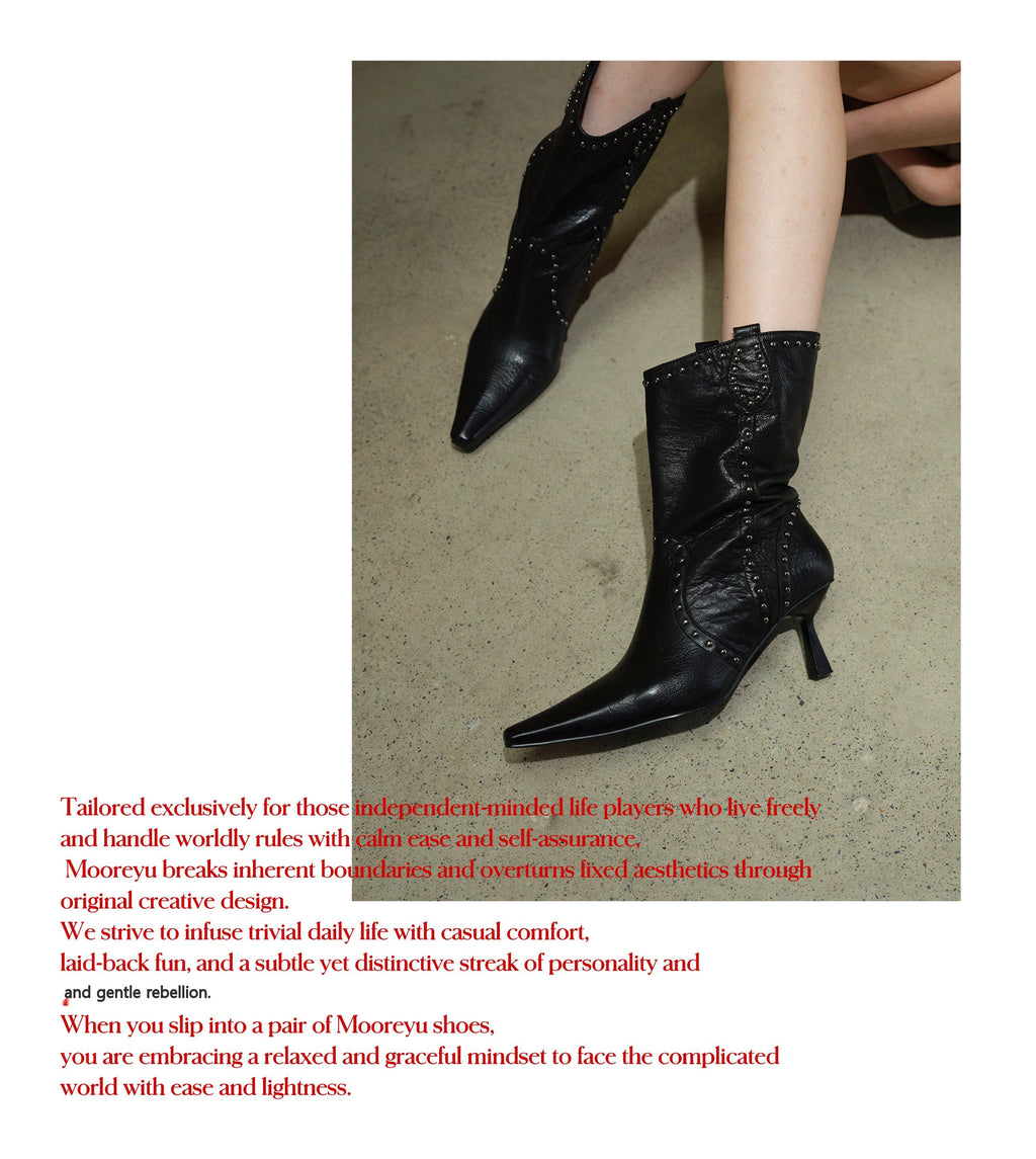 Wild Edge Rivet Boots (2color)