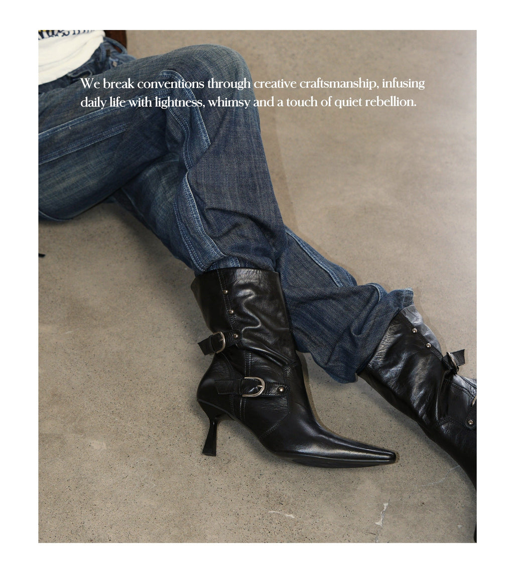 Edge Rider Buckle Boots (2color)