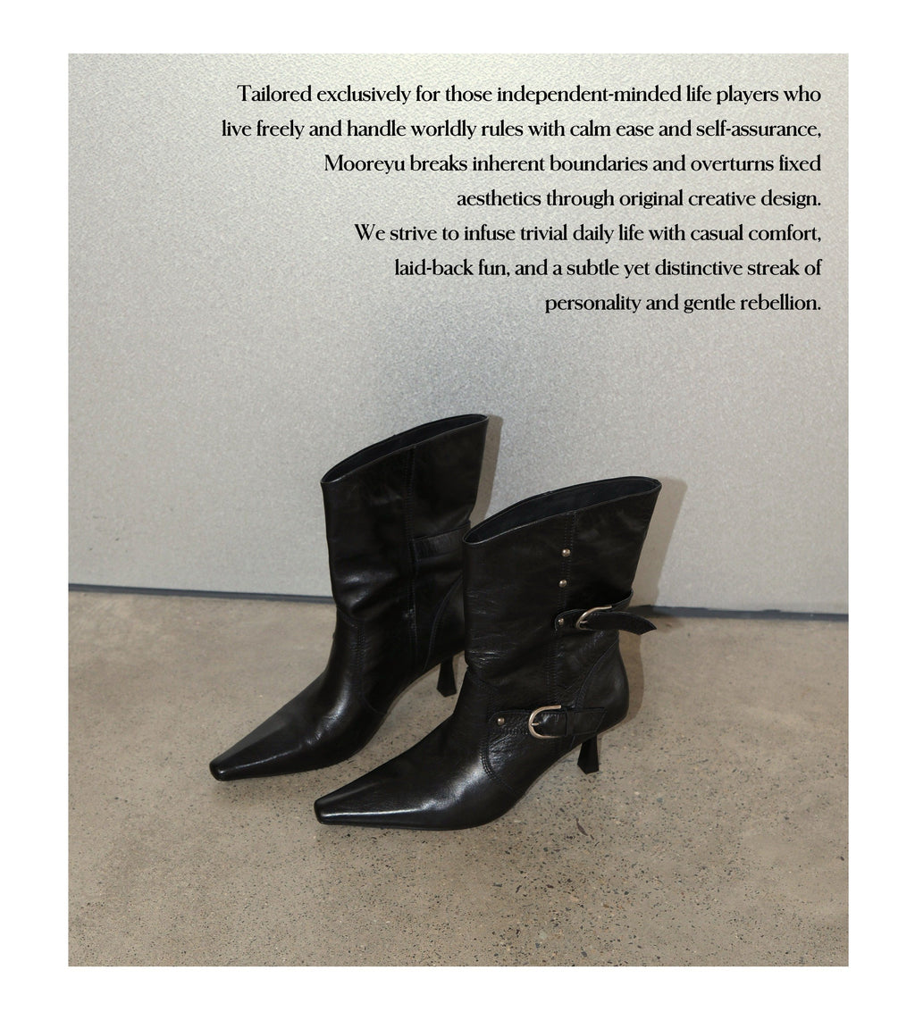 Edge Rider Buckle Boots (2color)
