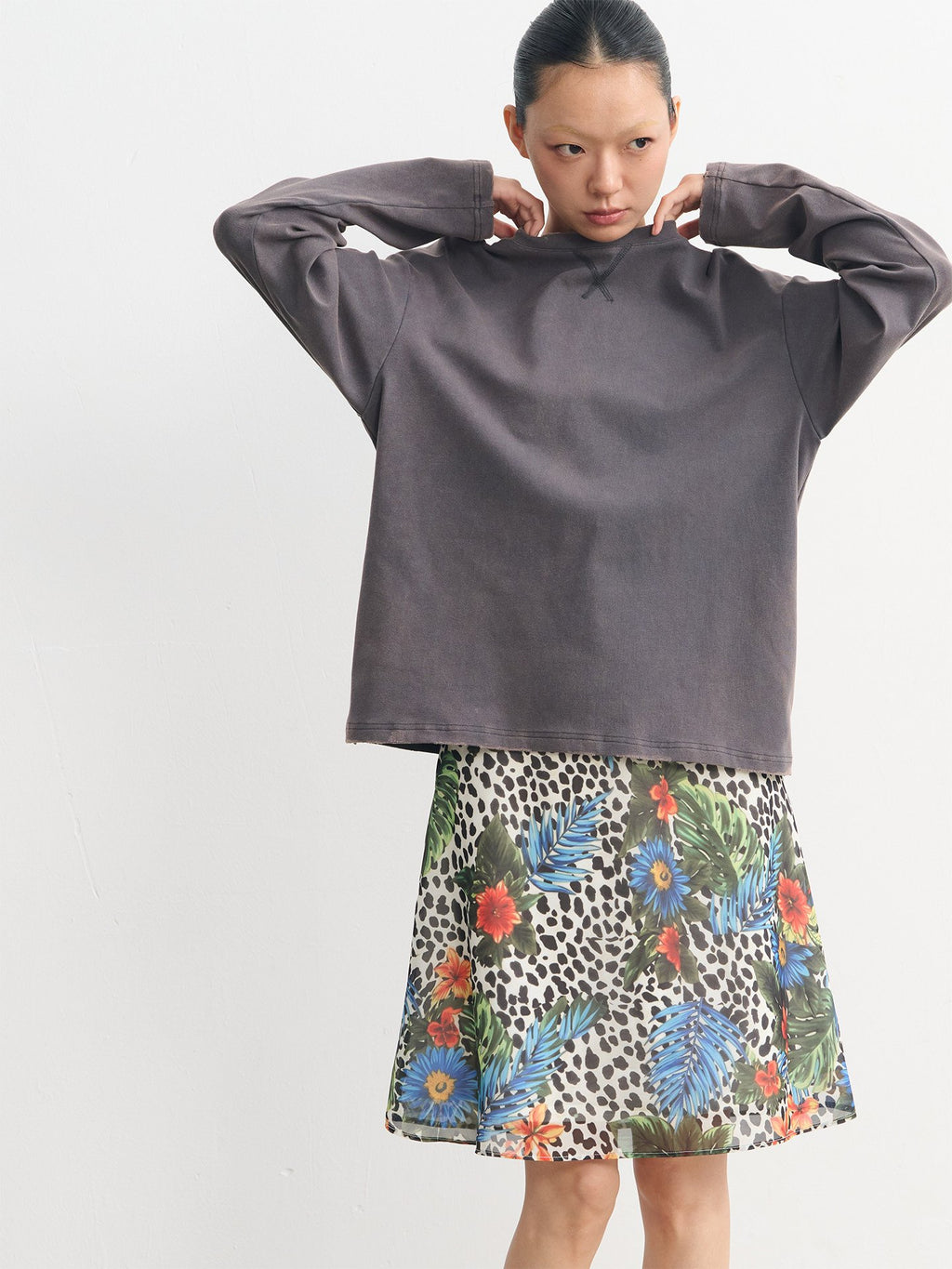 Washed Stitch Relaxed Top (2color)