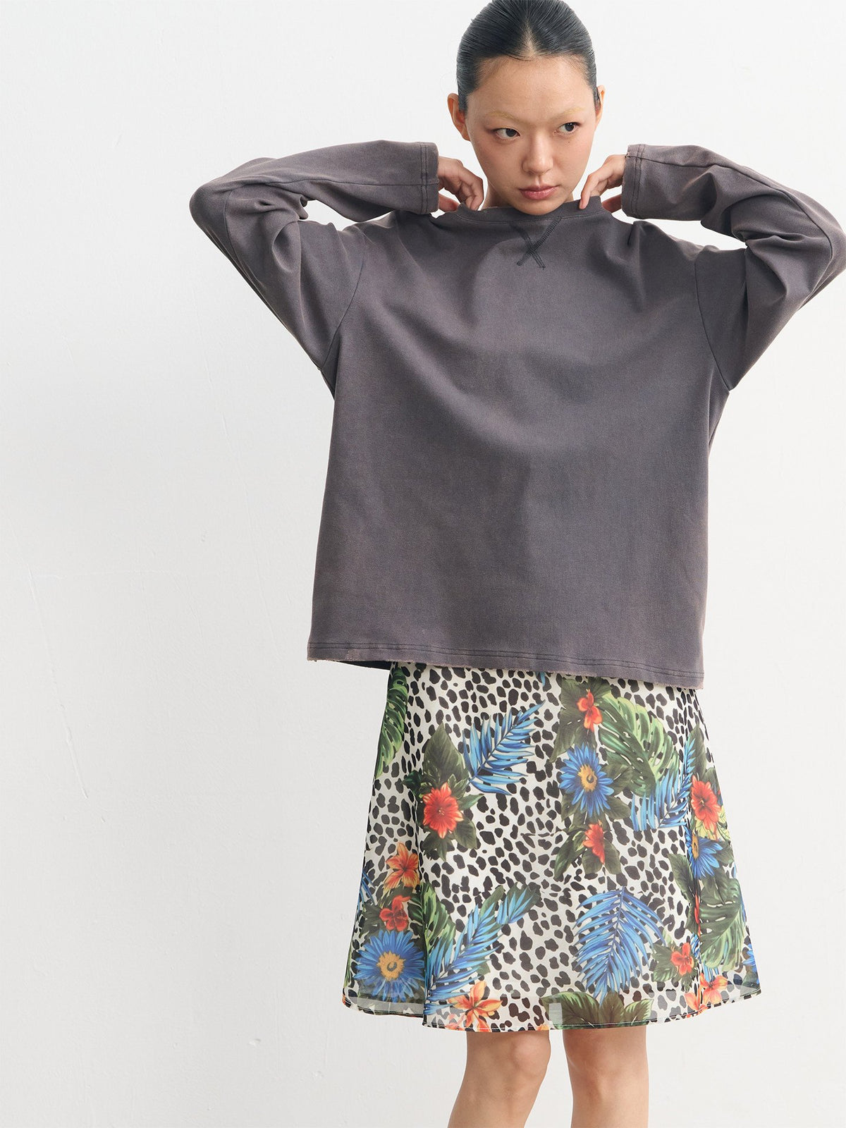 Washed Stitch Relaxed Top (2color)