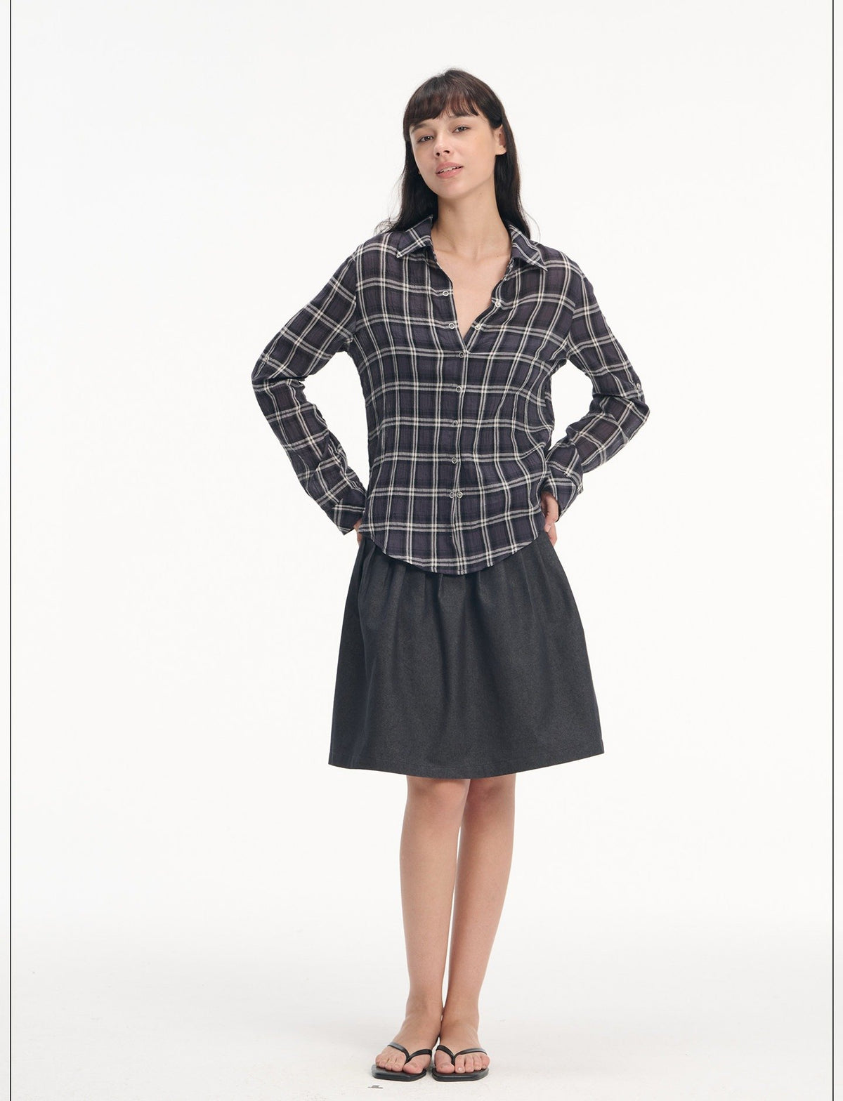 Ease Roll Sleeve Shirt (2color)