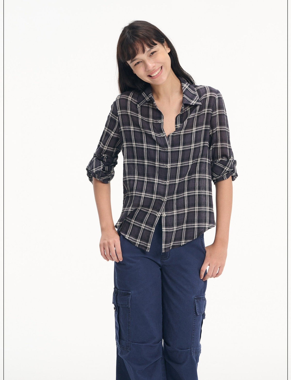 Ease Roll Sleeve Shirt (2color)