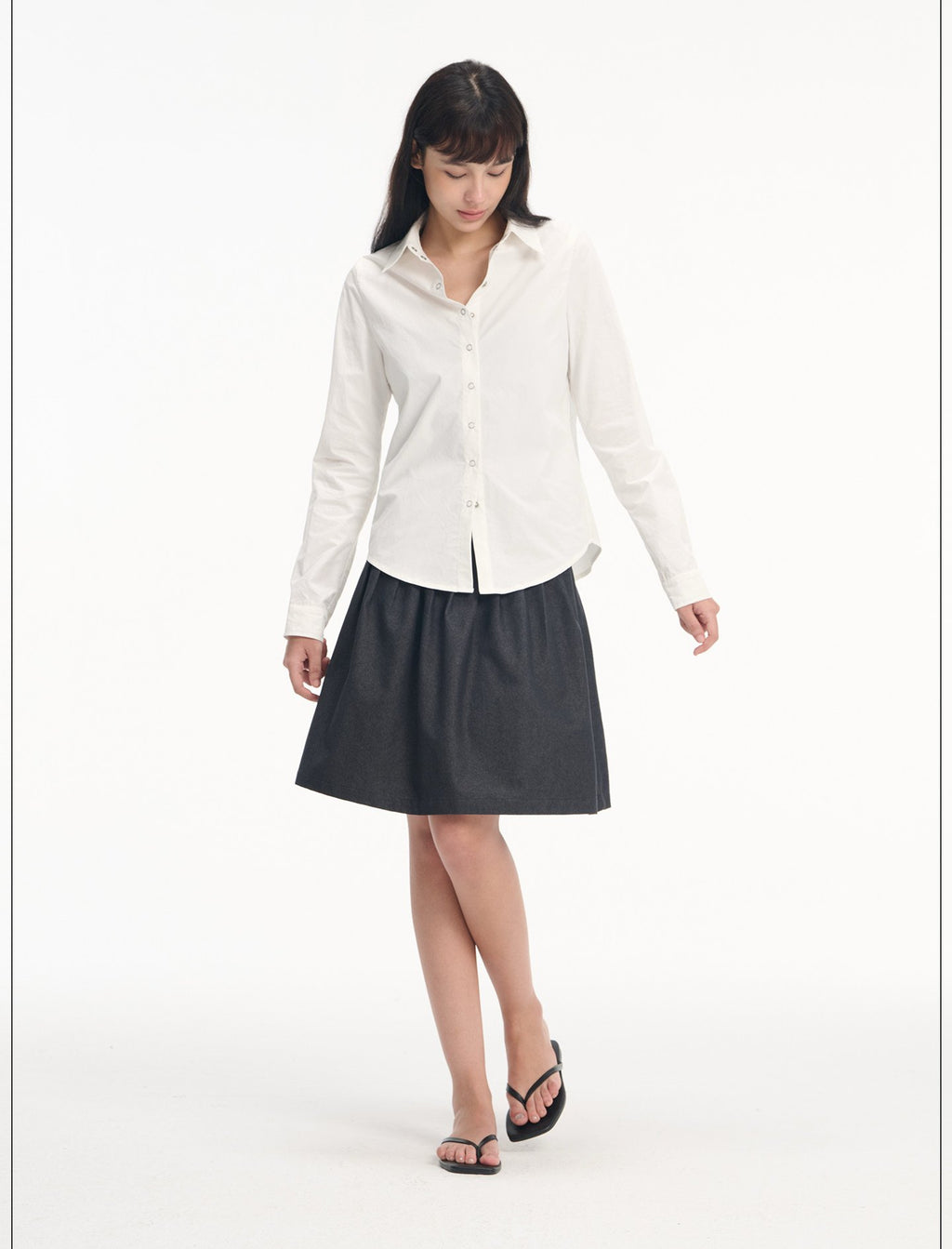 Ease Roll Sleeve Shirt (2color)