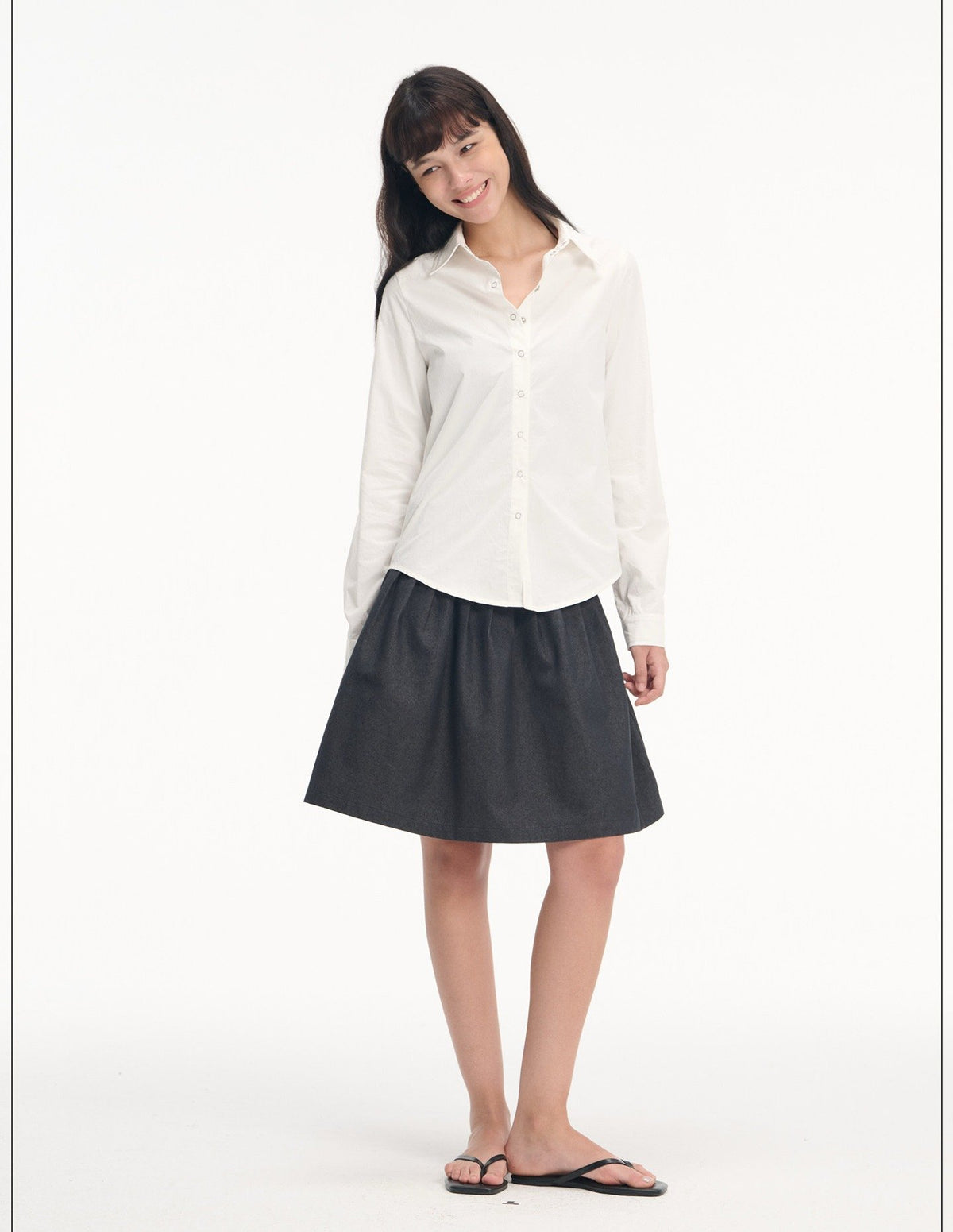 Ease Roll Sleeve Shirt (2color)