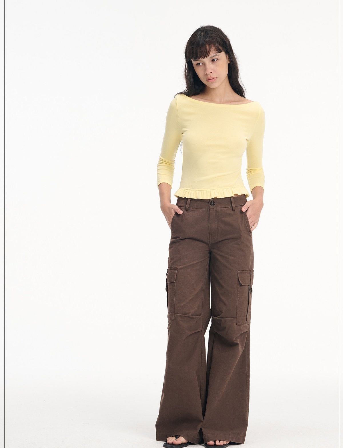 Offshore Ruffle Hem Top (2color)