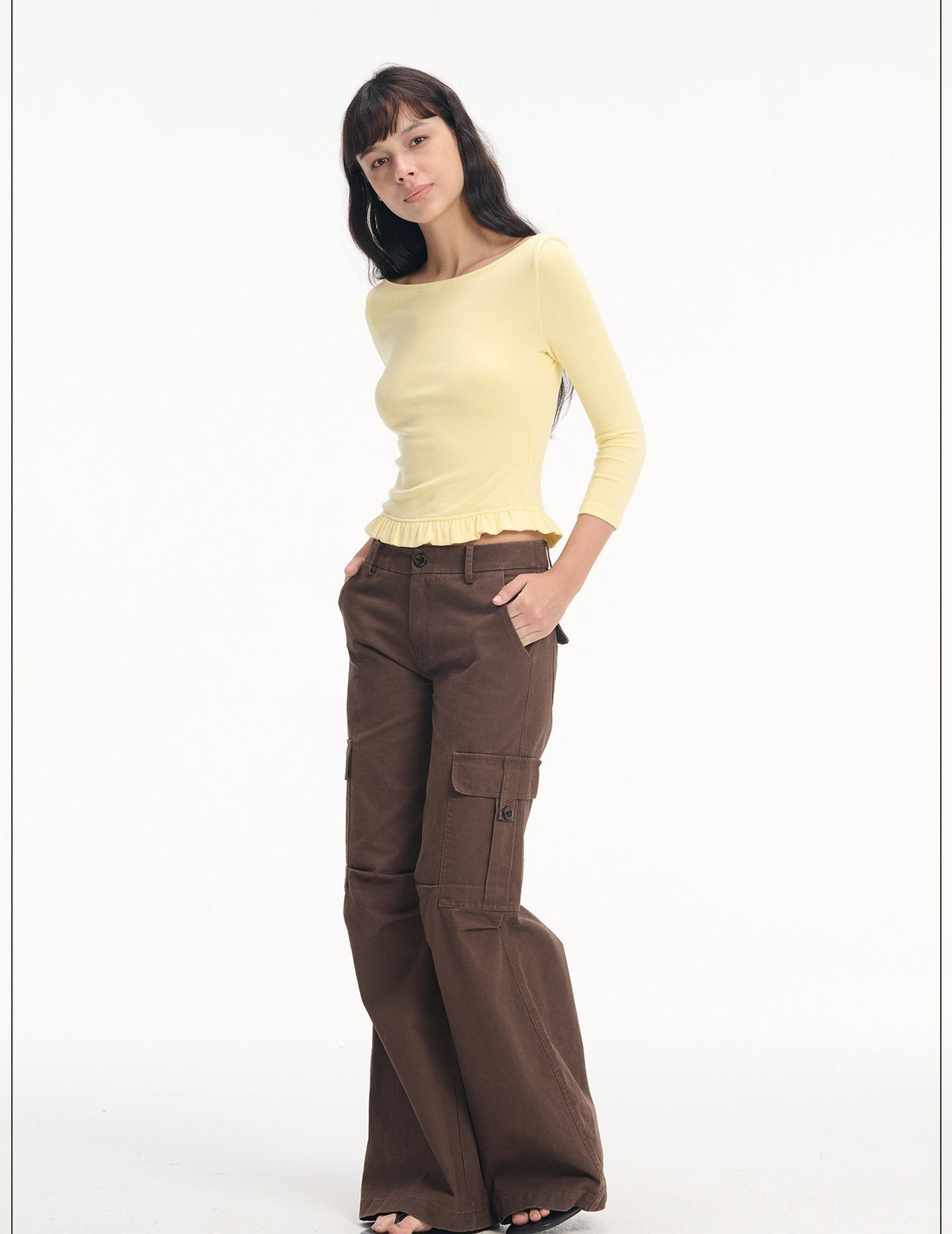 Offshore Ruffle Hem Top (2color)