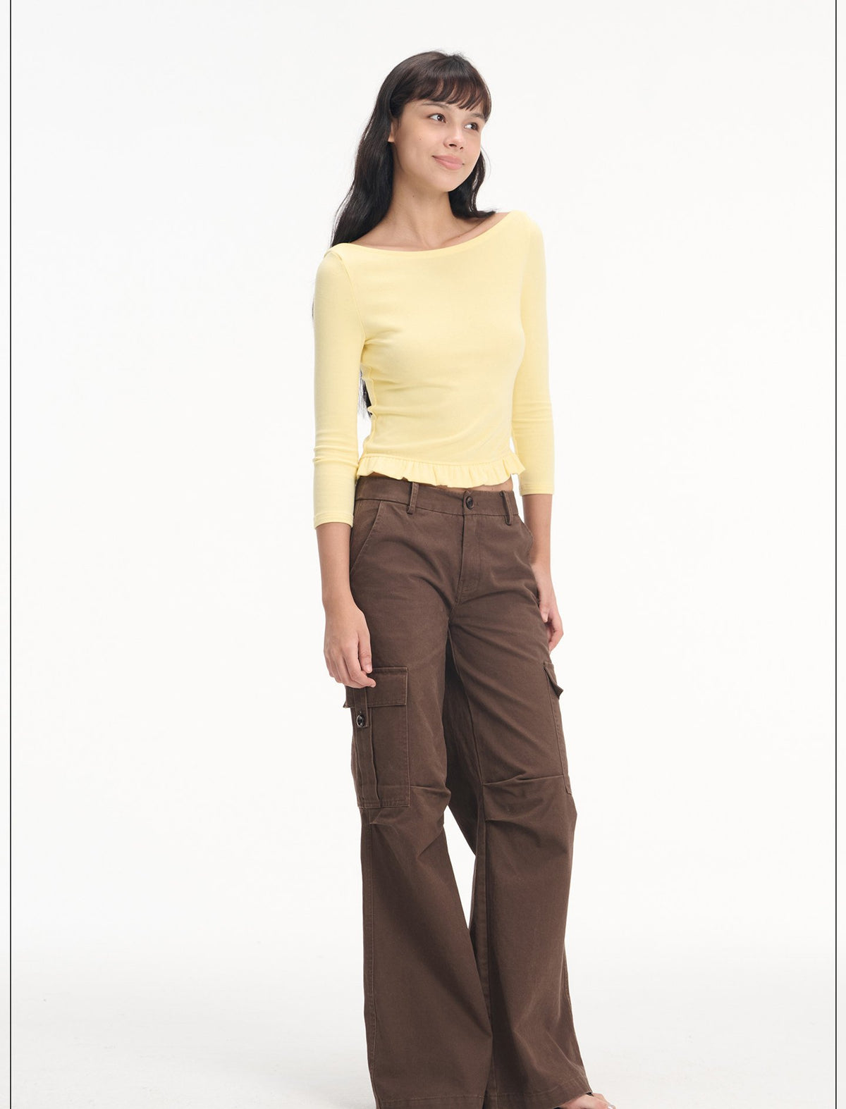 Offshore Ruffle Hem Top (2color)