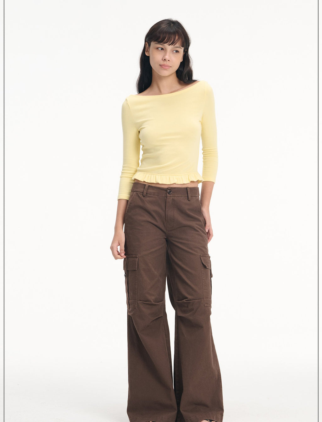 Offshore Ruffle Hem Top (2color)