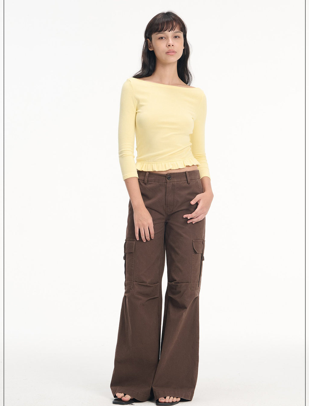 Offshore Ruffle Hem Top (2color)