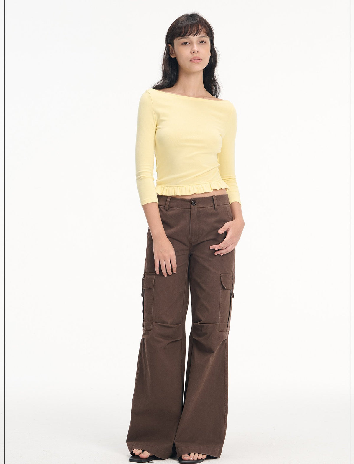 Offshore Ruffle Hem Top (2color)