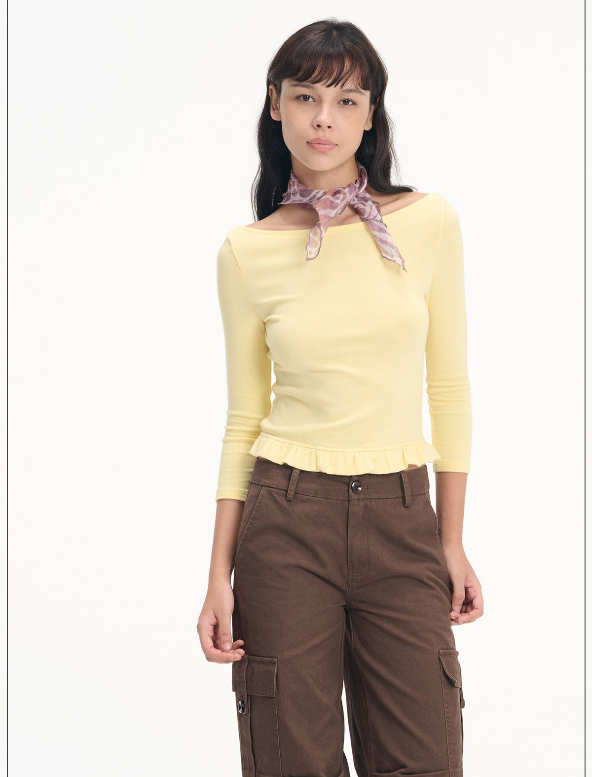 Offshore Ruffle Hem Top (2color)