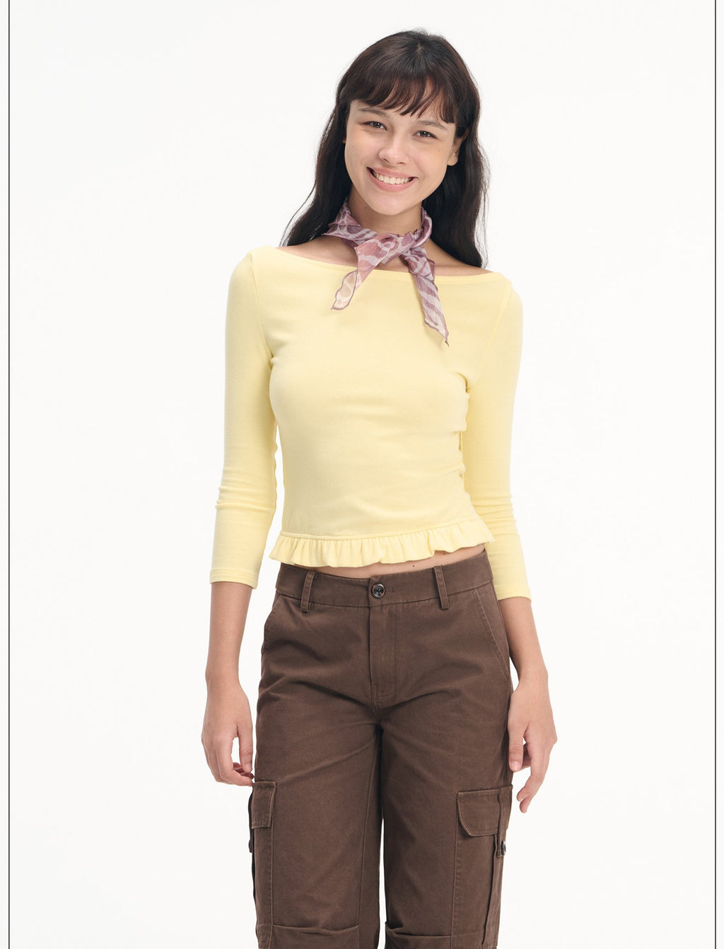 Offshore Ruffle Hem Top (2color)