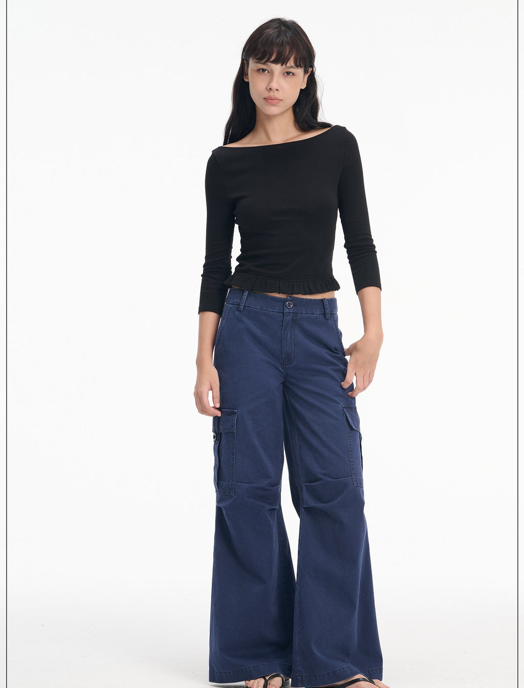 Offshore Ruffle Hem Top (2color)