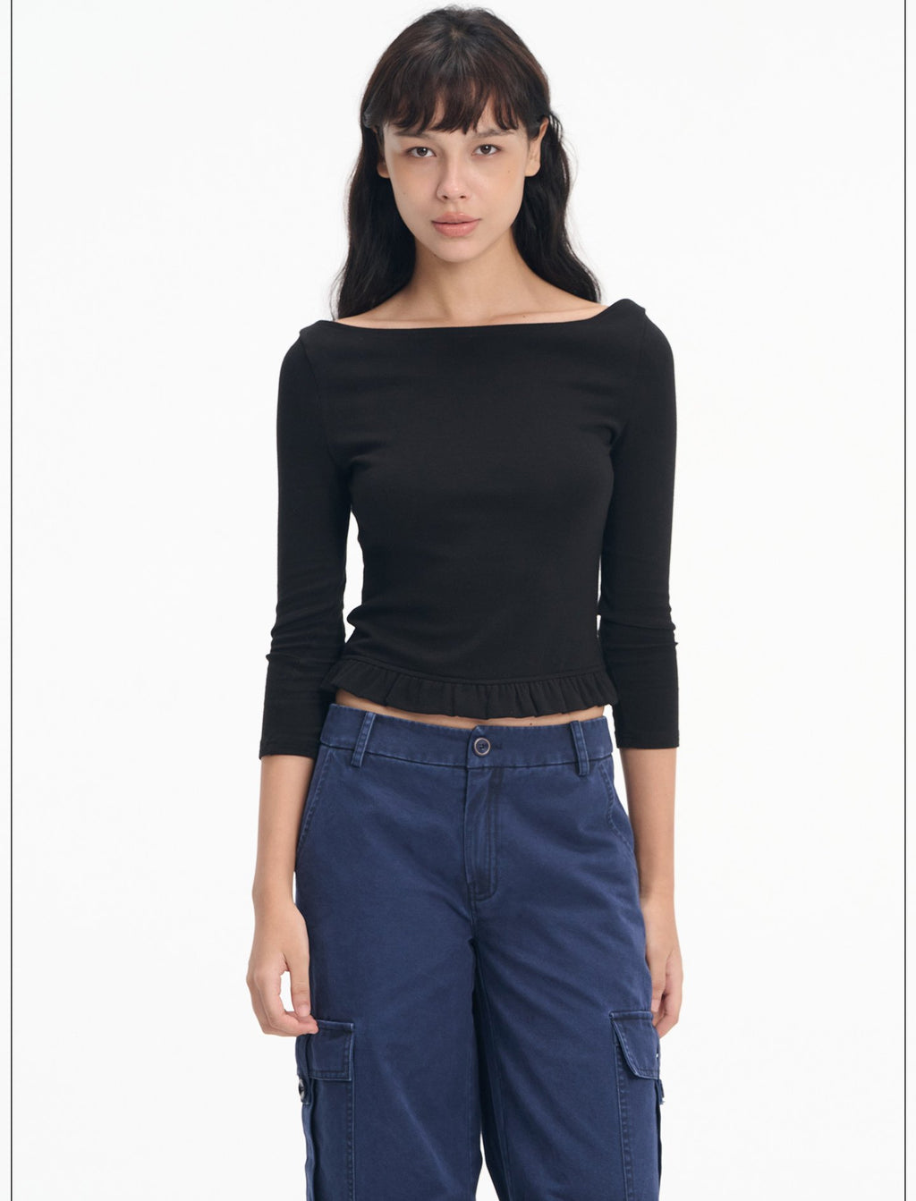 Offshore Ruffle Hem Top (2color)
