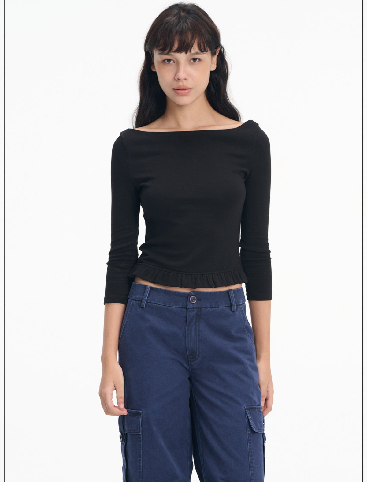 Offshore Ruffle Hem Top (2color)