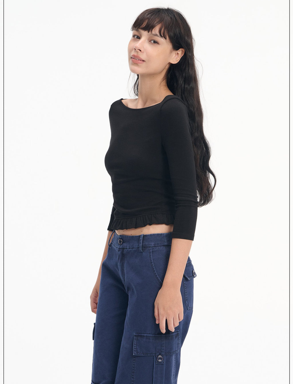Offshore Ruffle Hem Top (2color)