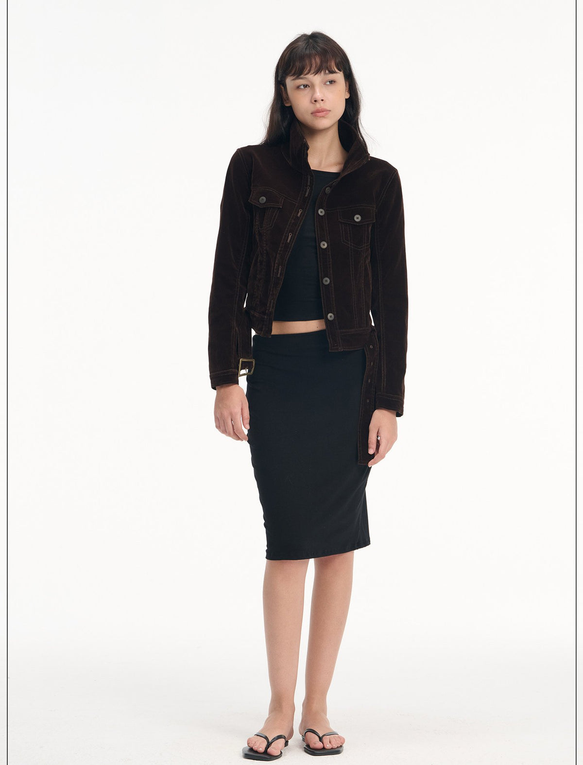 Velvet Stitch Denim Jacket