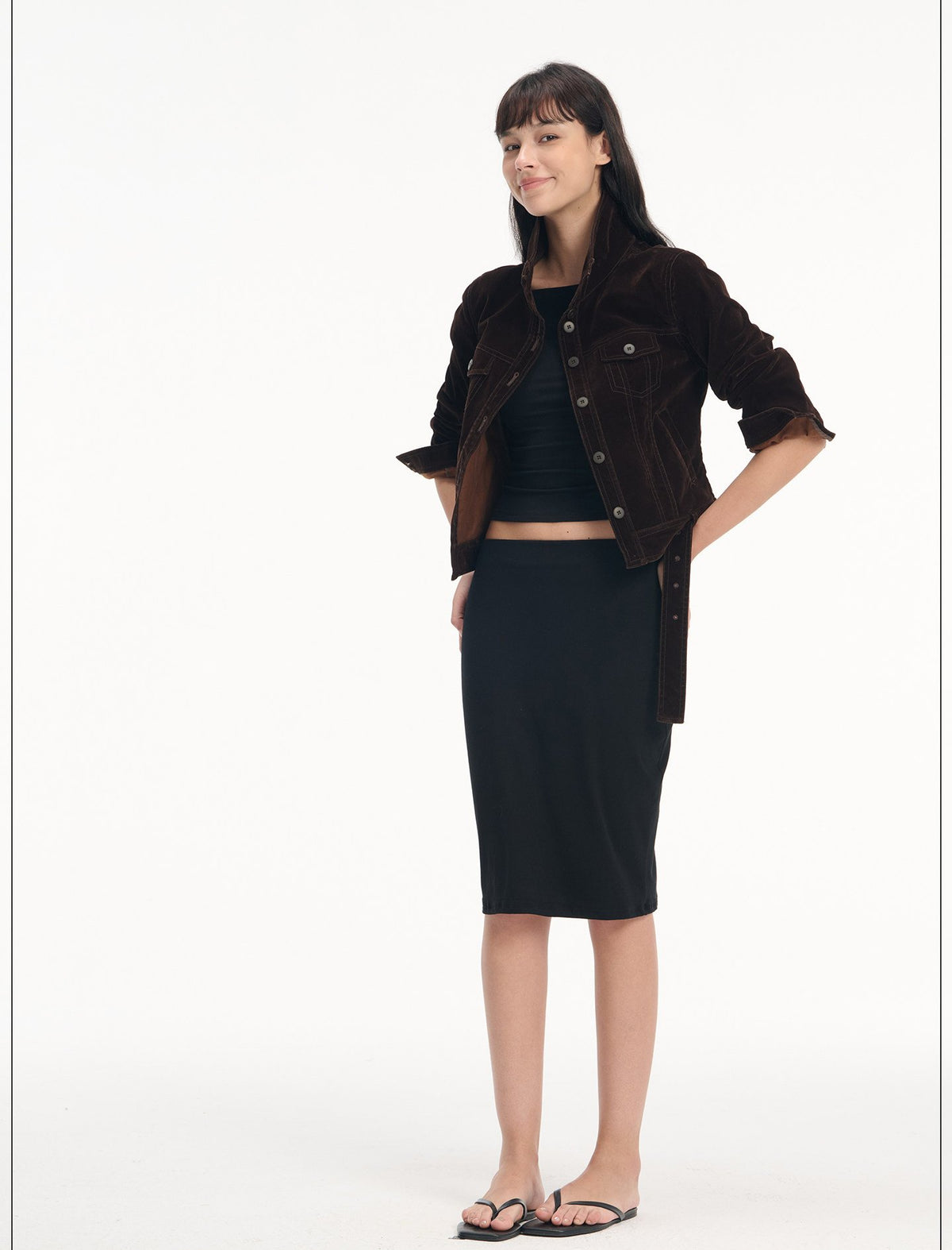 Velvet Stitch Denim Jacket