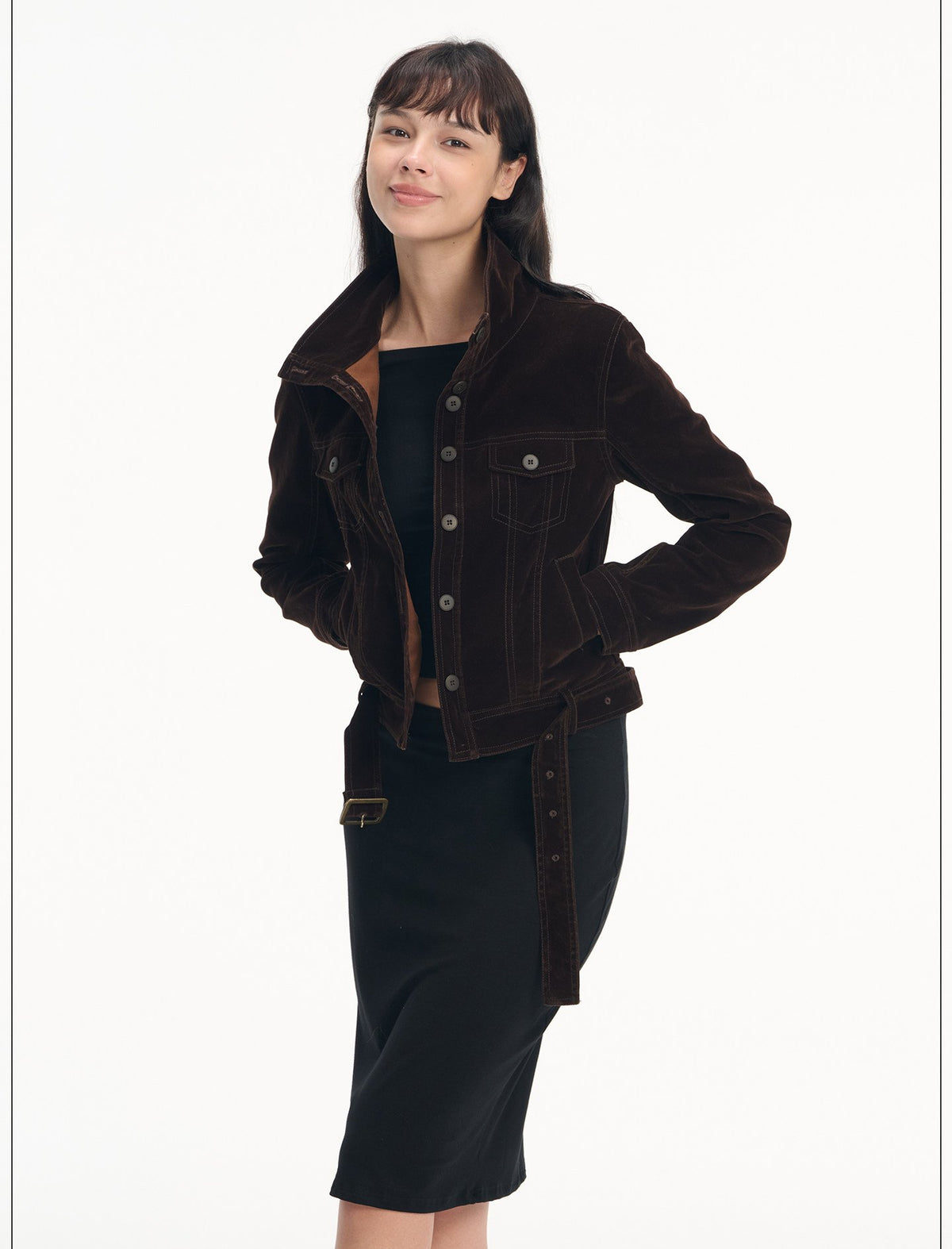 Velvet Stitch Denim Jacket