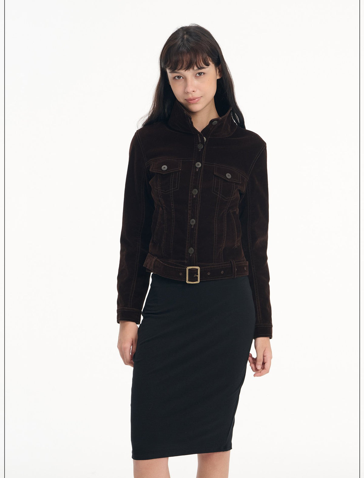 Velvet Stitch Denim Jacket