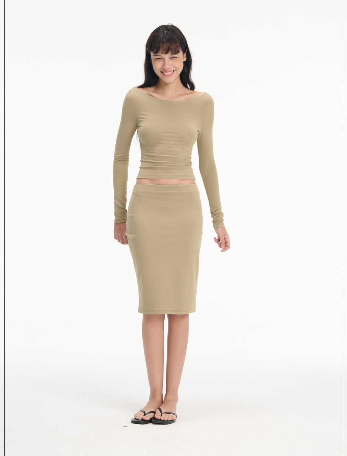 Softline Boatneck Top & Skirt (2color)