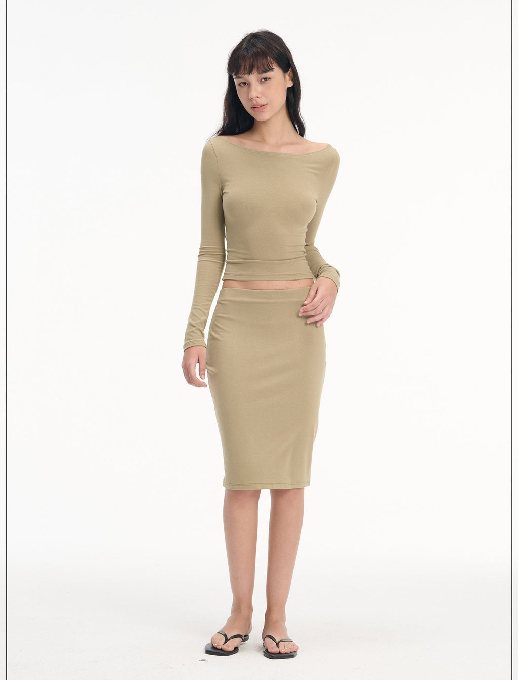 Softline Boatneck Top & Skirt (2color)
