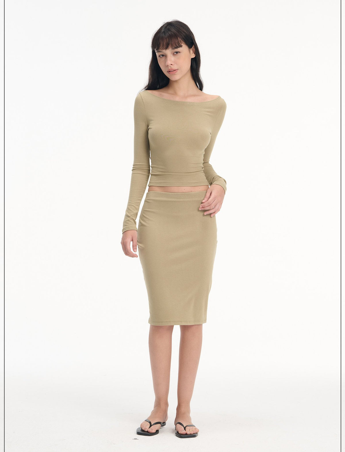 Softline Boatneck Top & Skirt (2color)