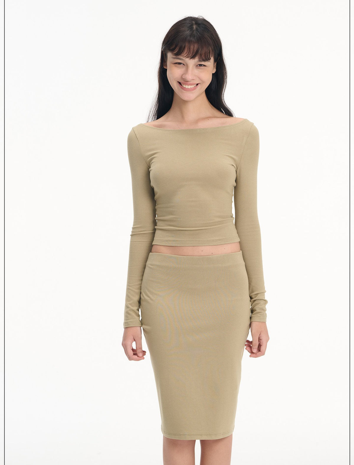 Softline Boatneck Top & Skirt (2color)