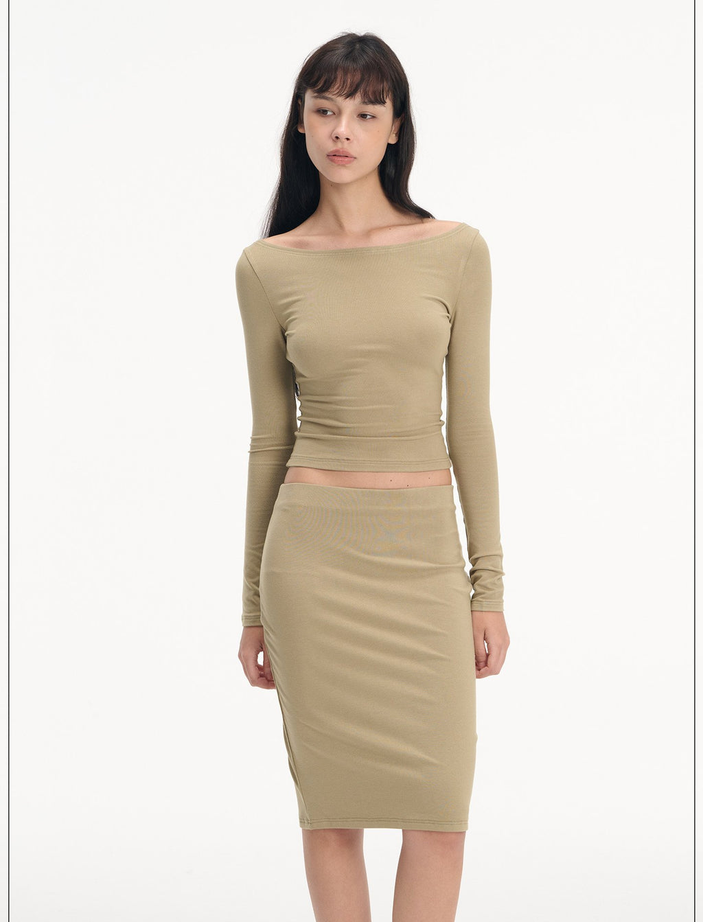 Softline Boatneck Top & Skirt (2color)