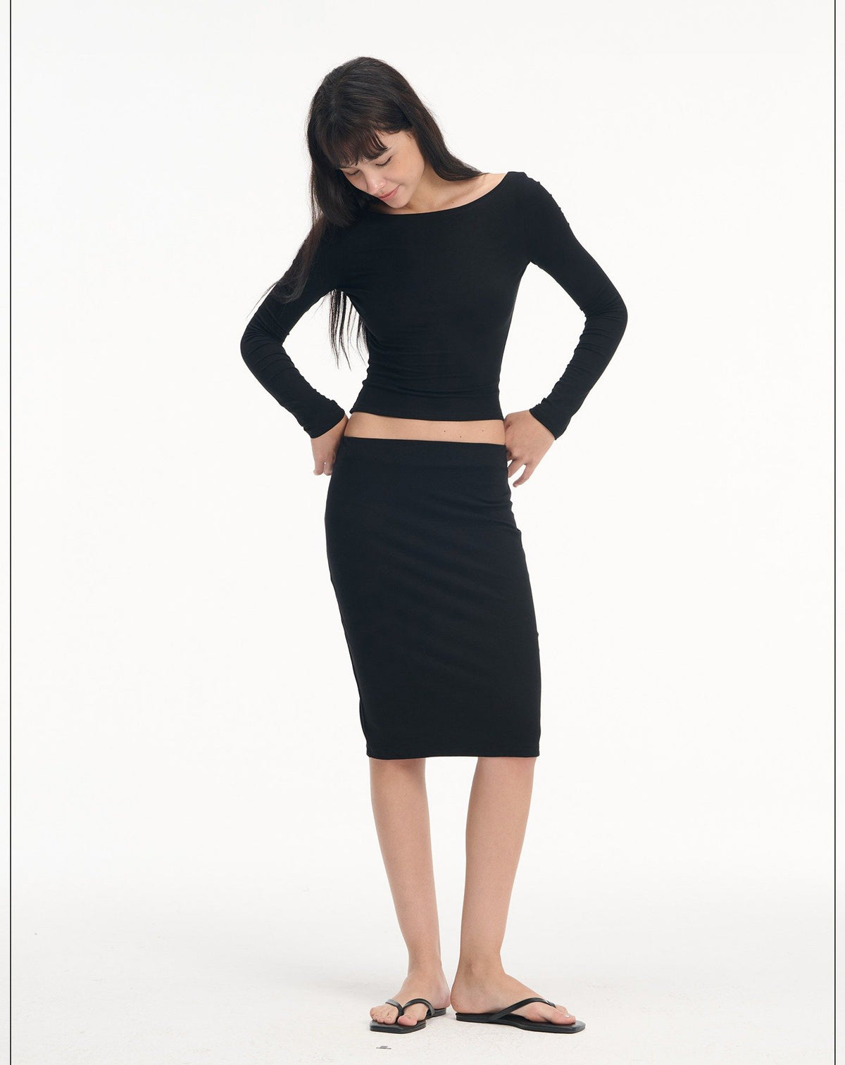 Softline Boatneck Top & Skirt (2color)