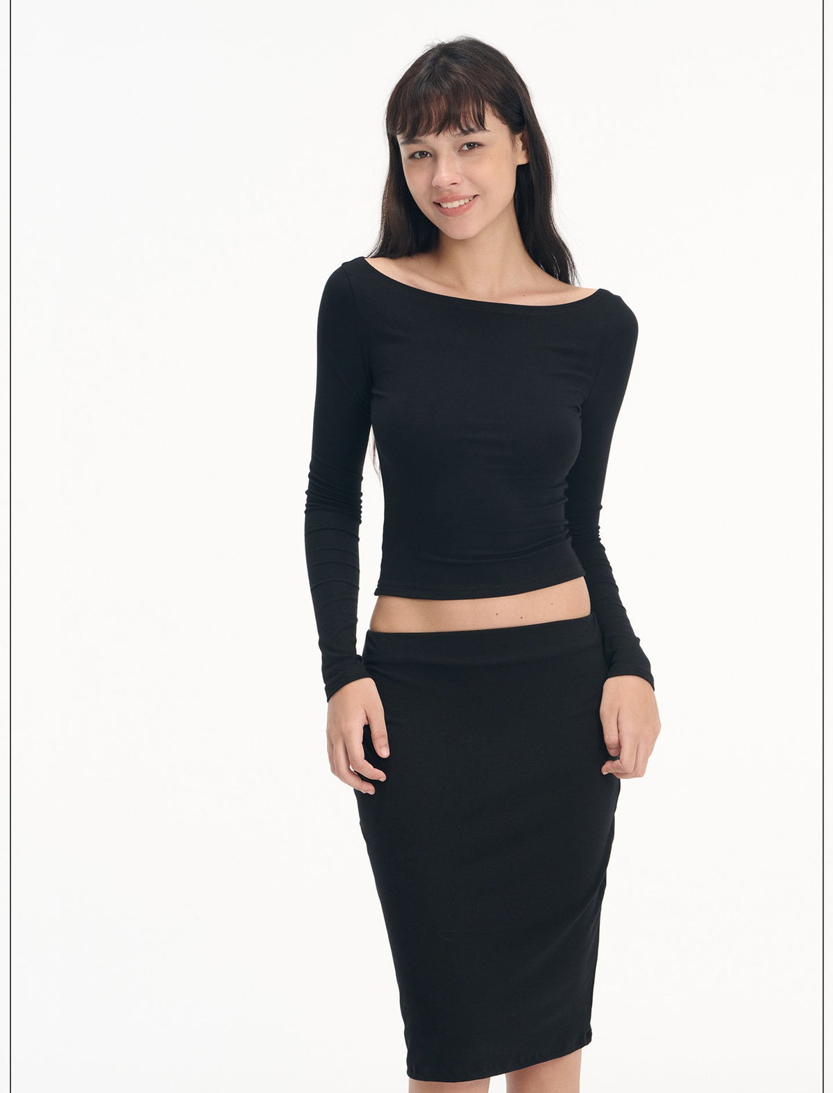 Softline Boatneck Top & Skirt (2color)