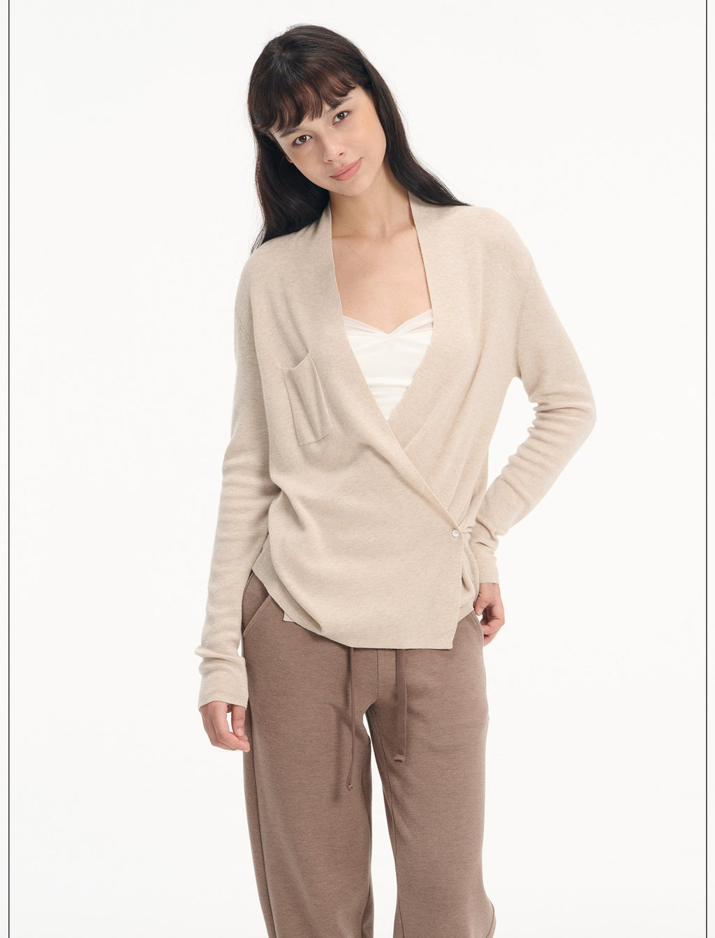 Cross Wrap V-Neck Cardigan (2color)