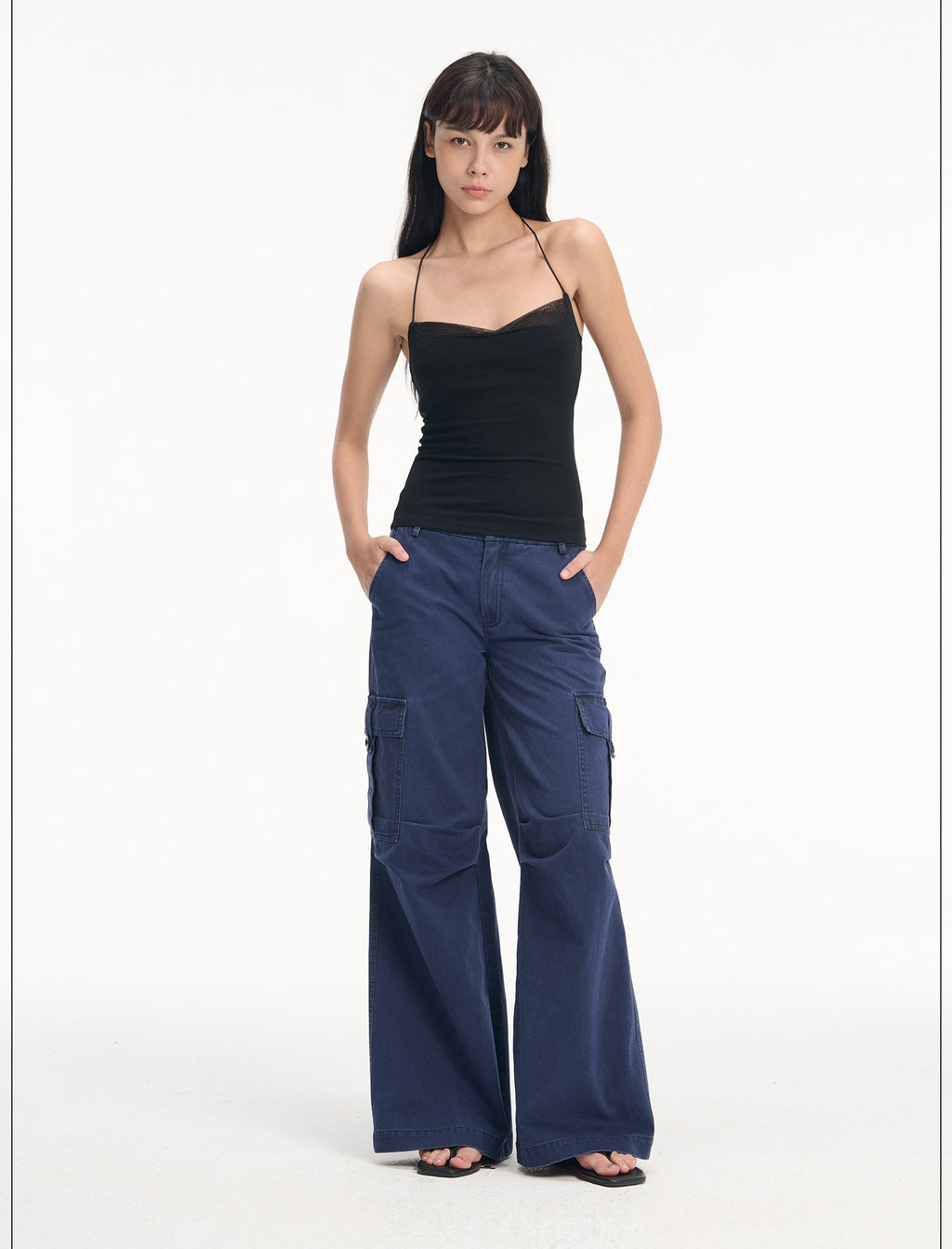 Lace Trim Camisole Top (2color)
