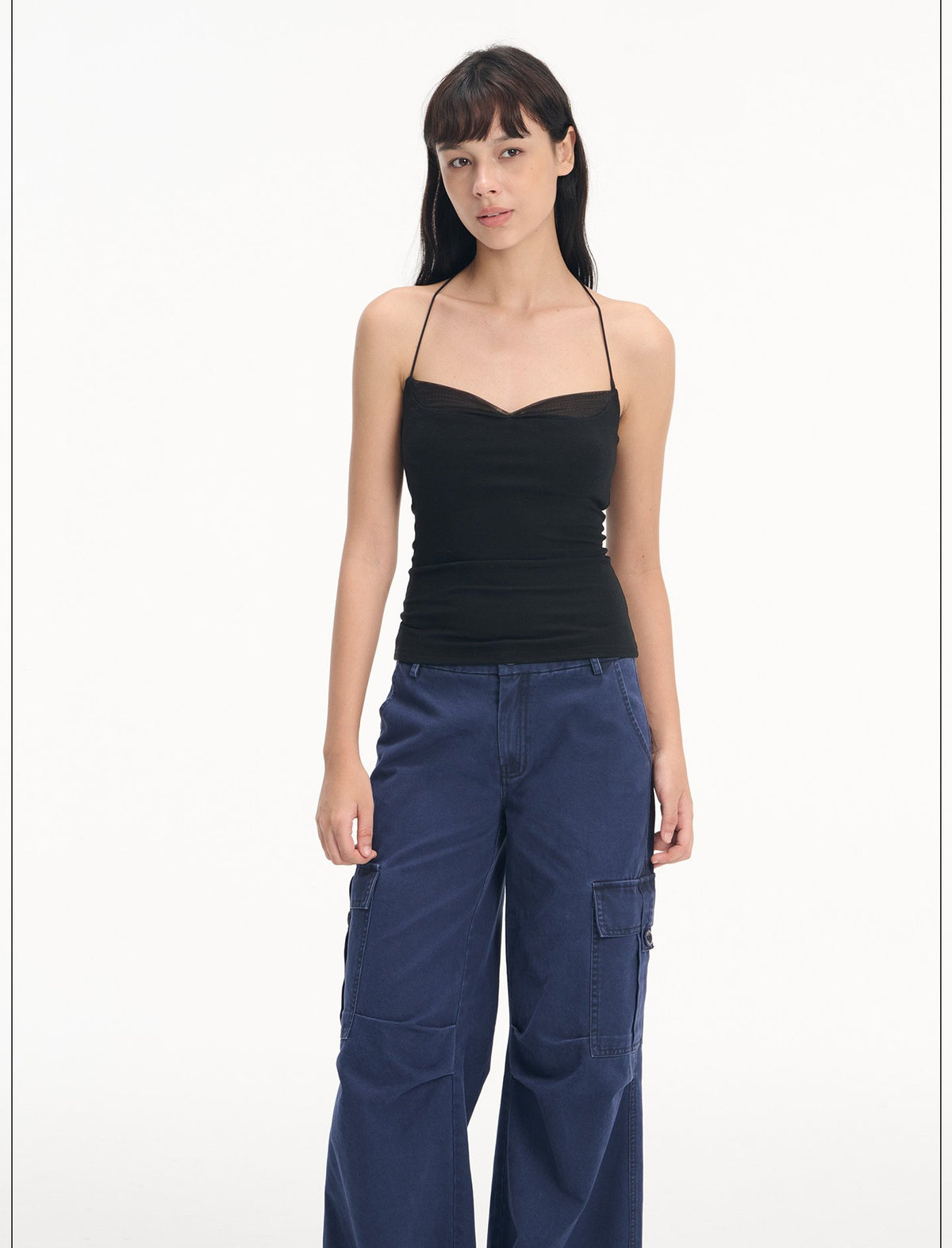 Lace Trim Camisole Top (2color)