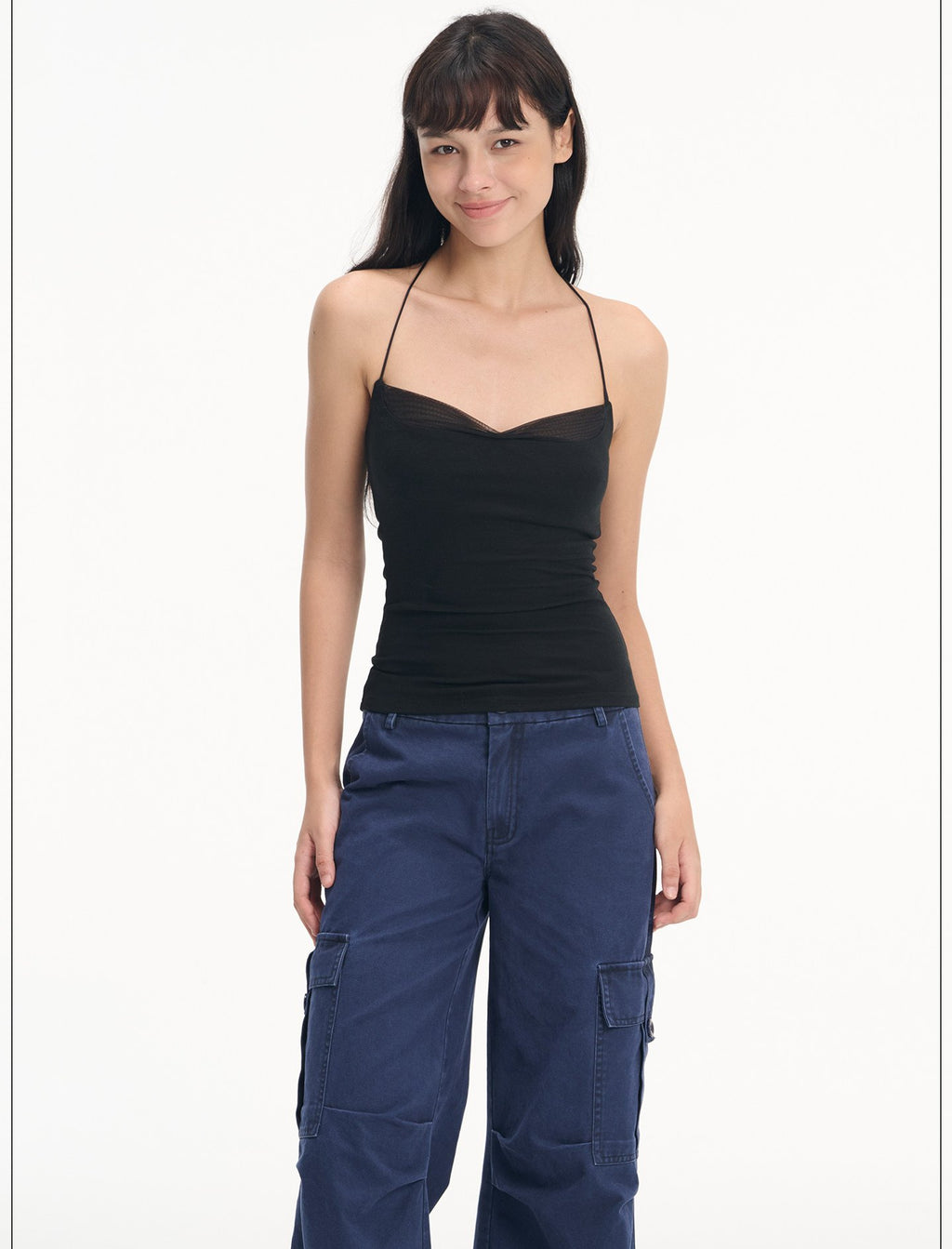 Lace Trim Camisole Top (2color)