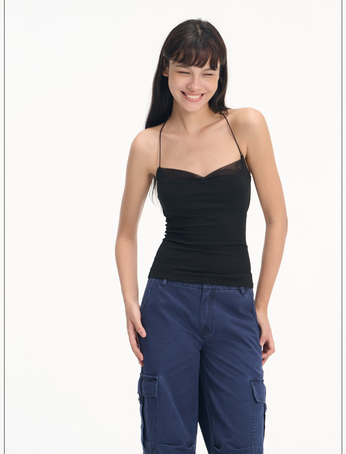 Lace Trim Camisole Top (2color)