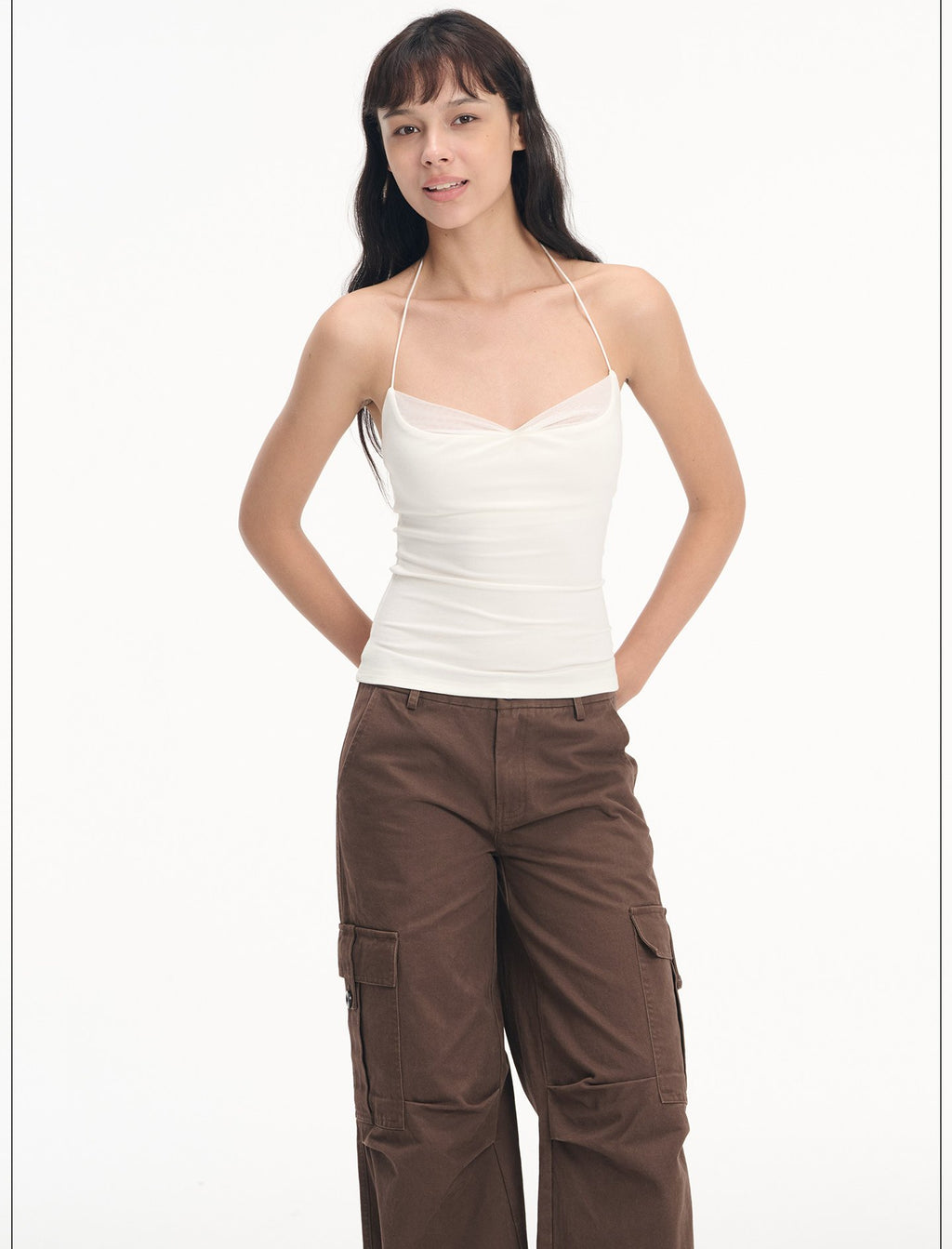 Lace Trim Camisole Top (2color)