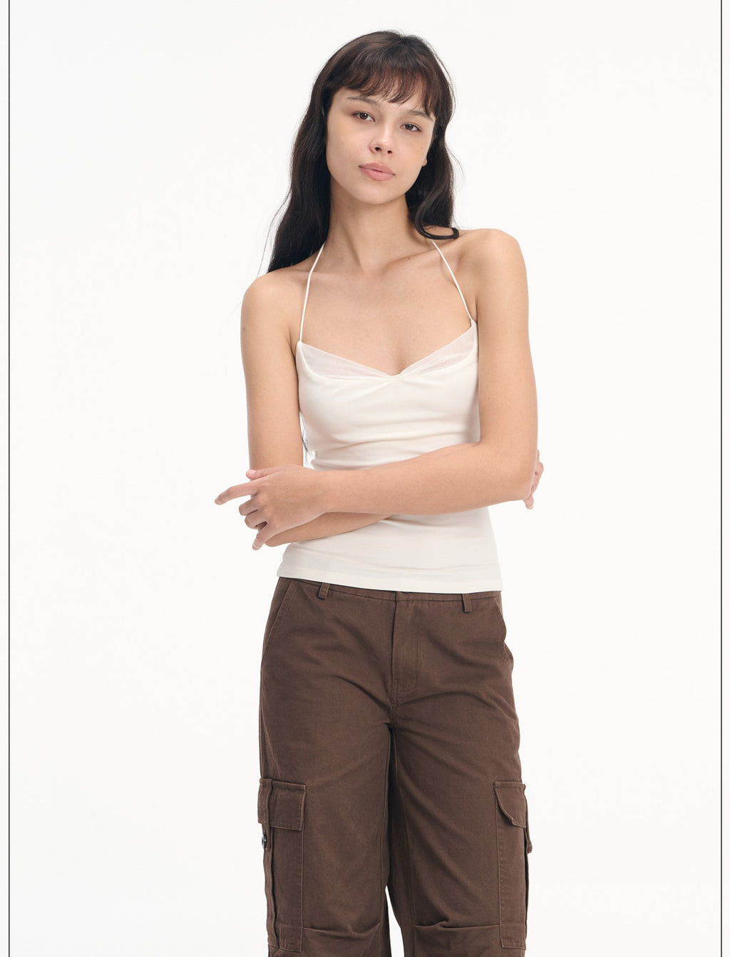 Lace Trim Camisole Top (2color)