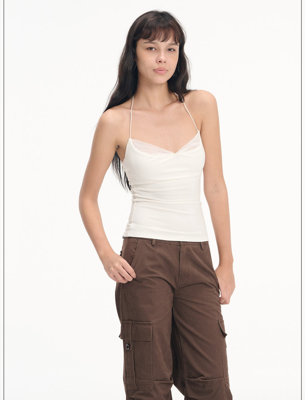 Lace Trim Camisole Top (2color)