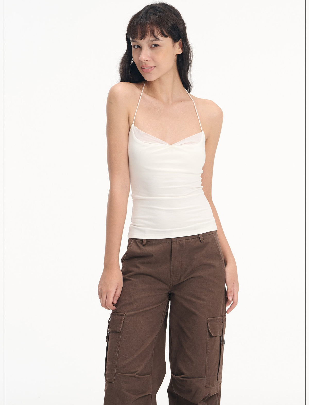 Lace Trim Camisole Top (2color)