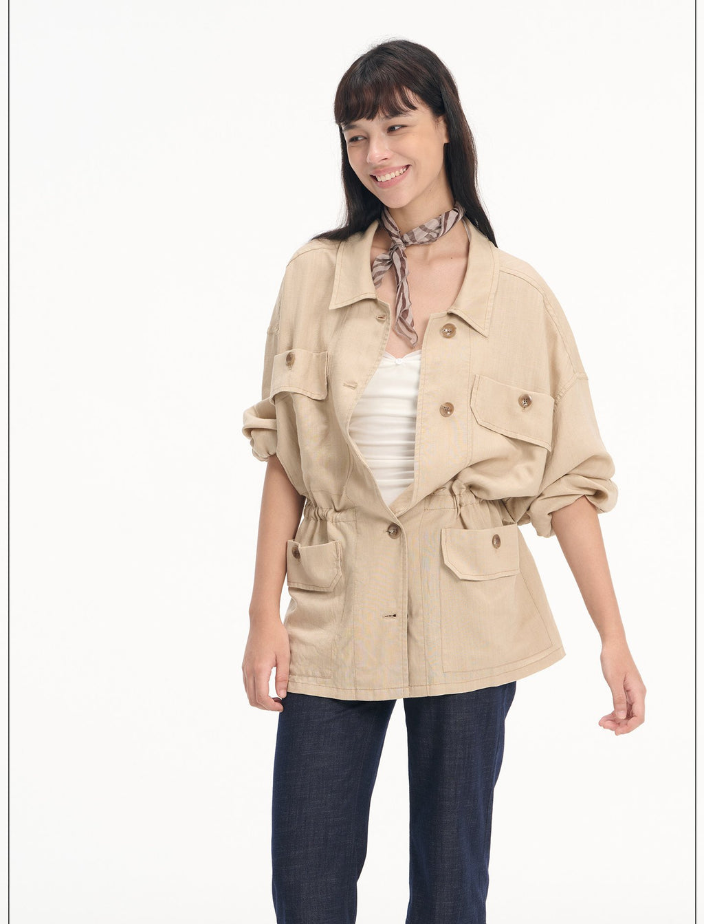 Drawstring Utility Field Jacket