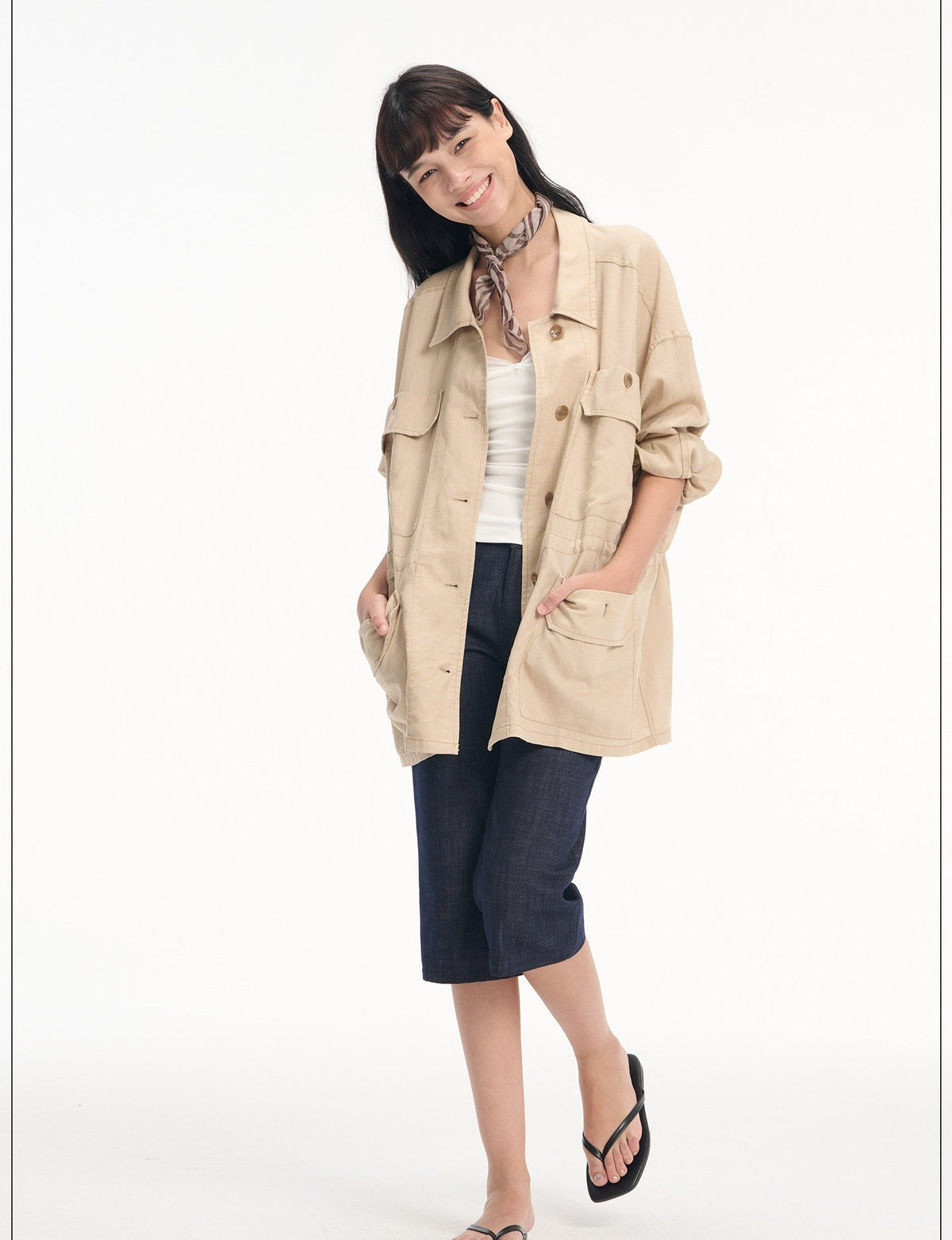 Drawstring Utility Field Jacket