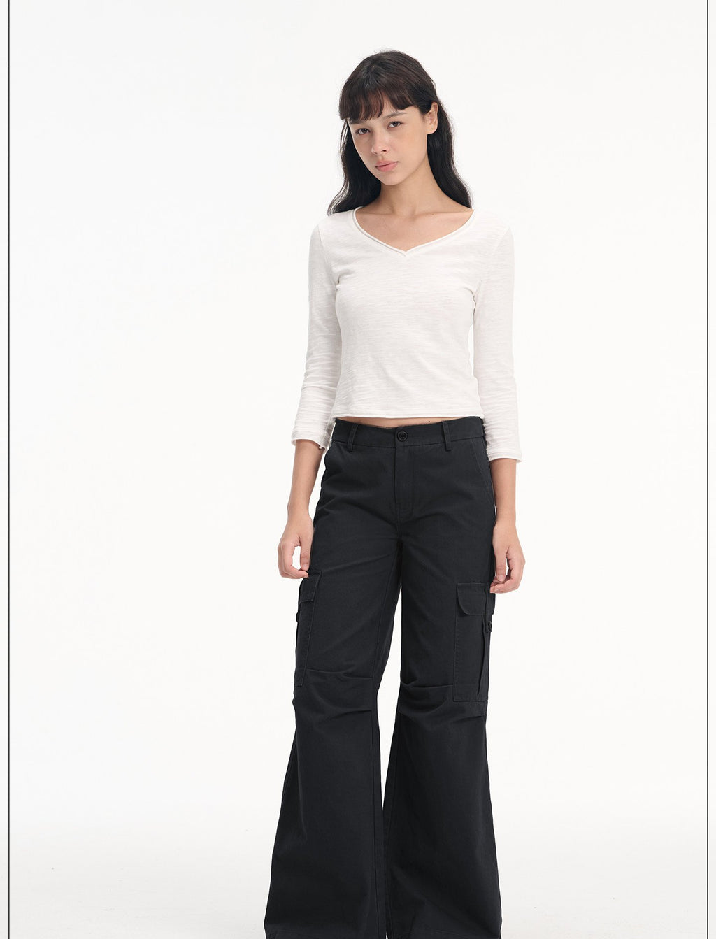 Washed 3D Cargo Wide Pants (3color)