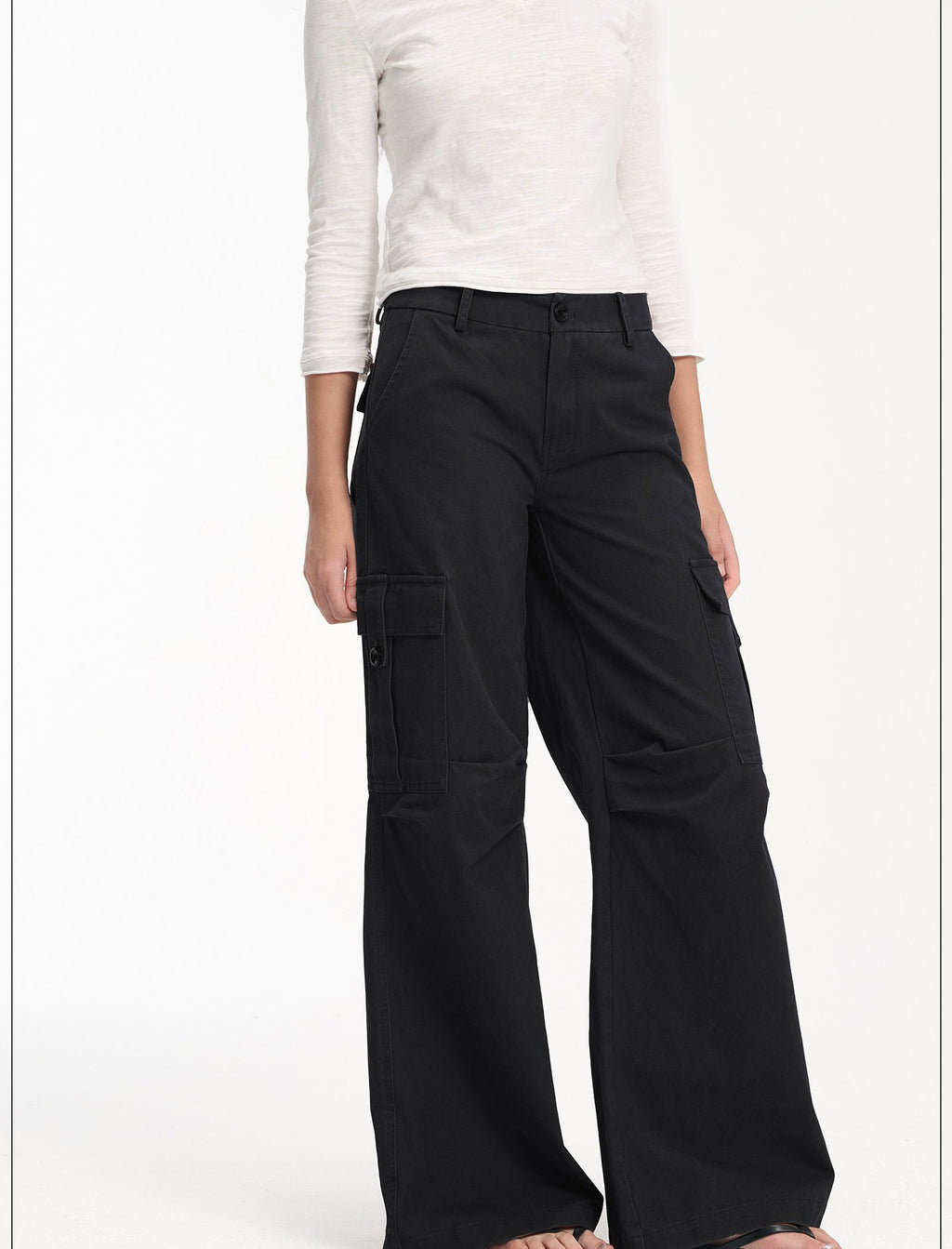 Washed 3D Cargo Wide Pants (3color)