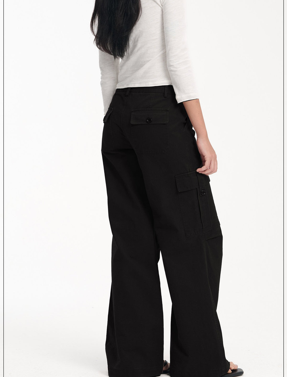 Washed 3D Cargo Wide Pants (3color)