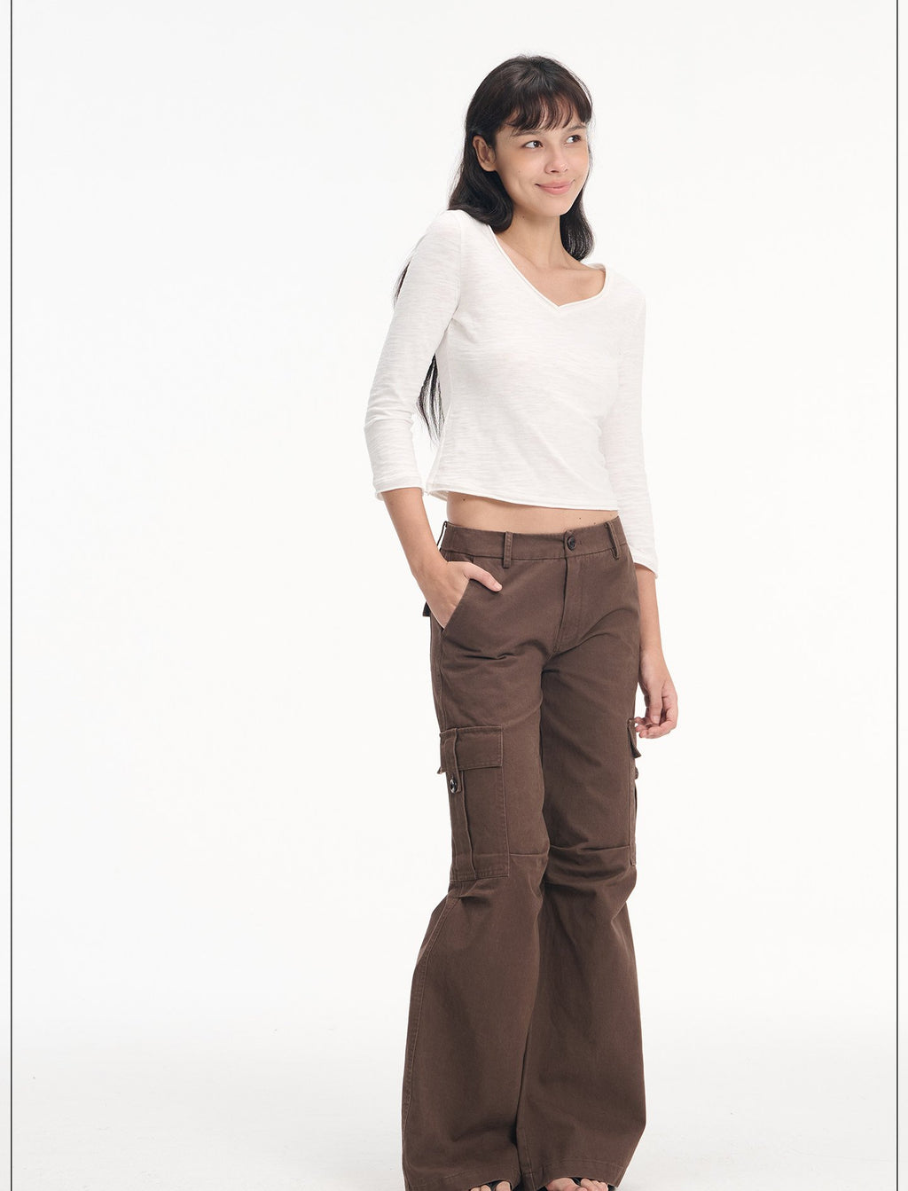 Washed 3D Cargo Wide Pants (3color)