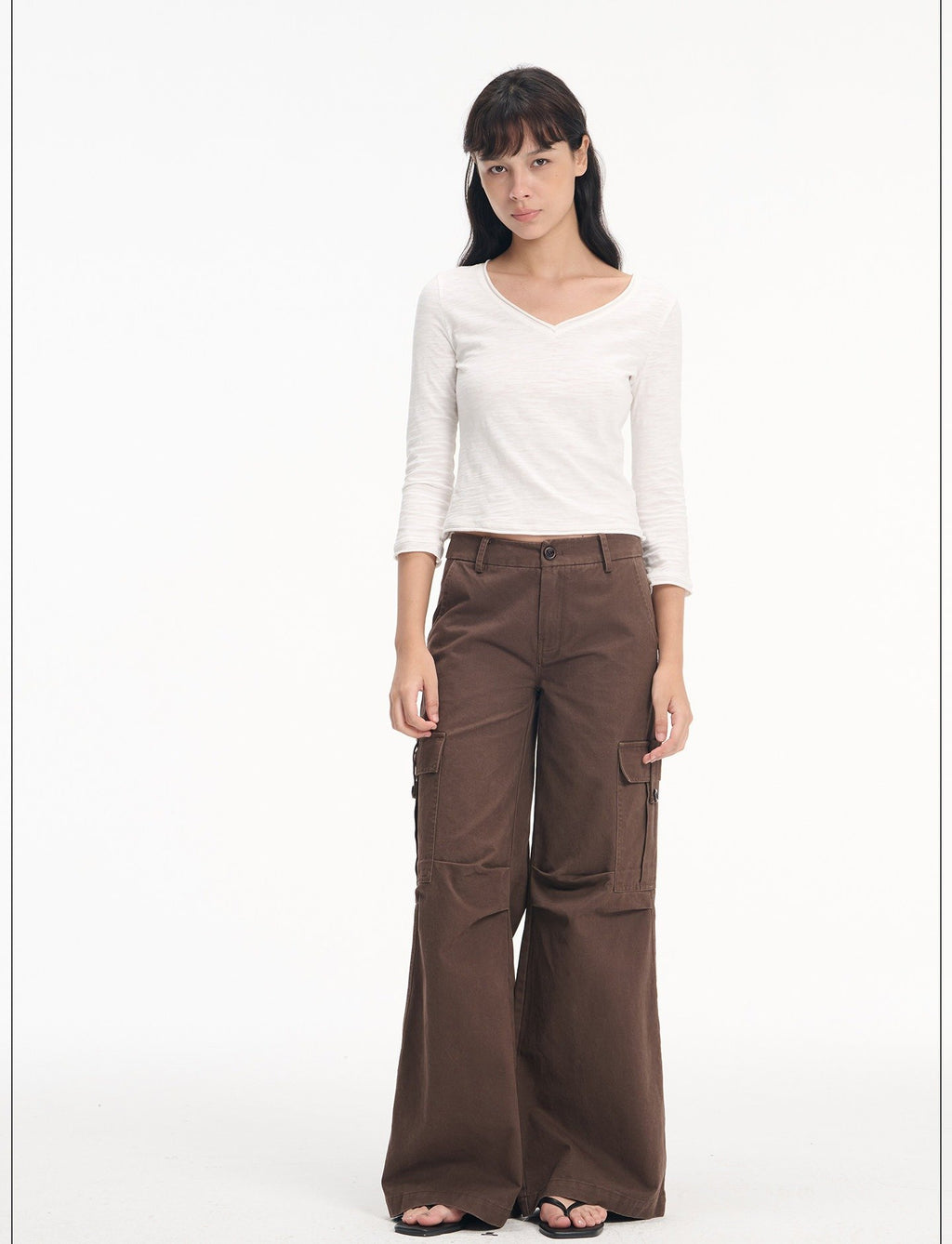 Washed 3D Cargo Wide Pants (3color)