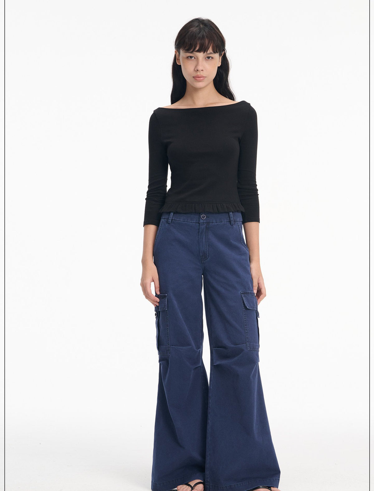 Washed 3D Cargo Wide Pants (3color)