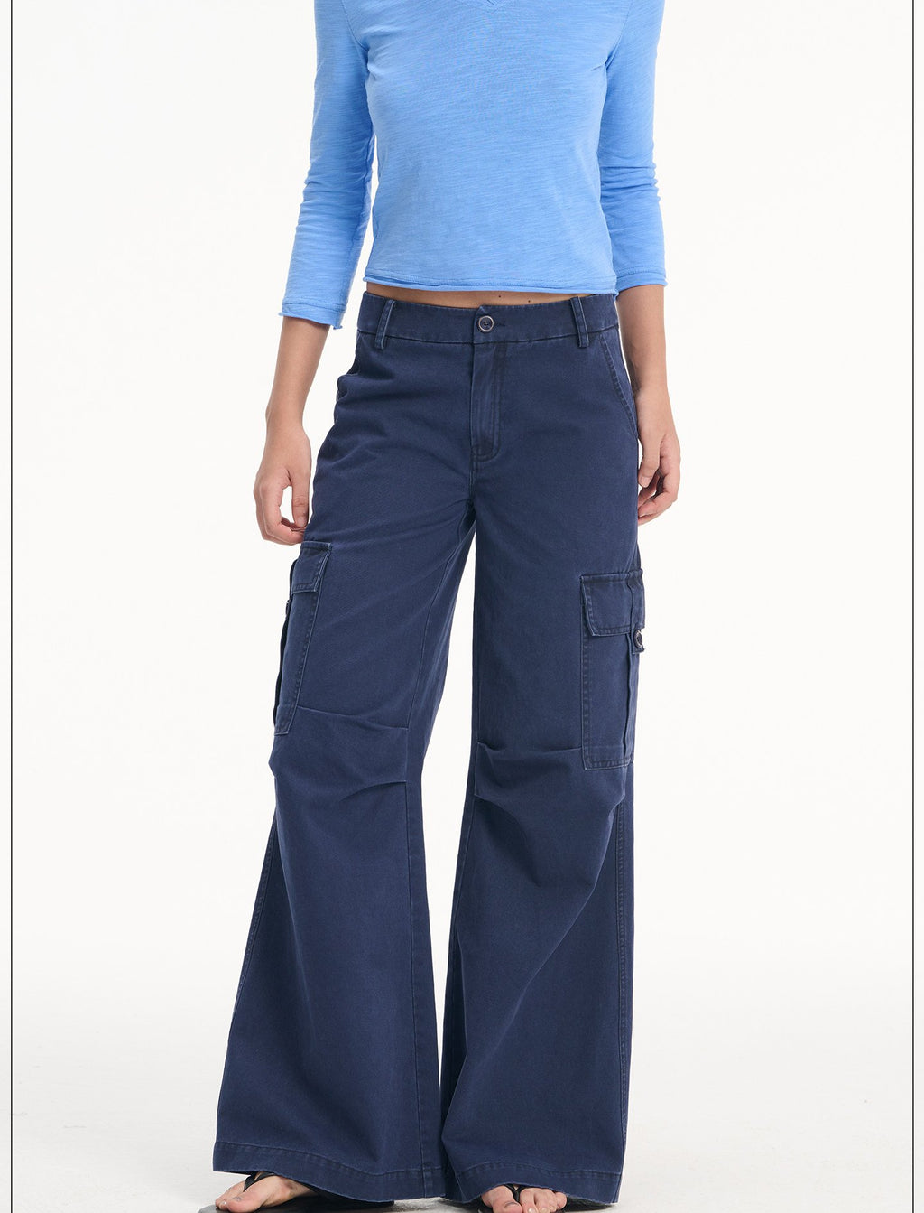 Washed 3D Cargo Wide Pants (3color)